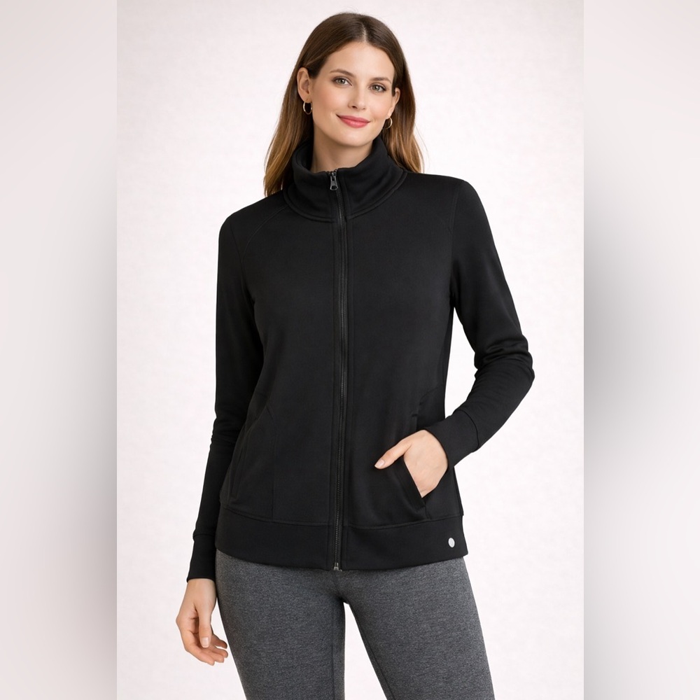Zella Black Full Zip Performance Jacket Size S At… - image 1